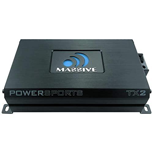 Massive Audio Marine Audio TX2-120 Watts x 2 @ 4 Ohm RMS Marine Compact Car Amplifier 2 Channel Built-in Car Bluetooth (Bluetooth Dongle is Optional Sold Separately)