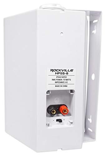 Rockville (2) Rockville HP5S-8 5.25" Outdoor/Indoor Home Theater Speakers w/Swivel Bracket White