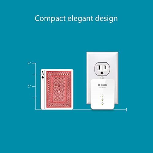 D-Link D-Link Powerline Adapter Starter Kit Ethernet Over Power Gigabit AV2 Up to 1000Mbps MIMO Internet Network Wall Plug In (DHP-601AV)
