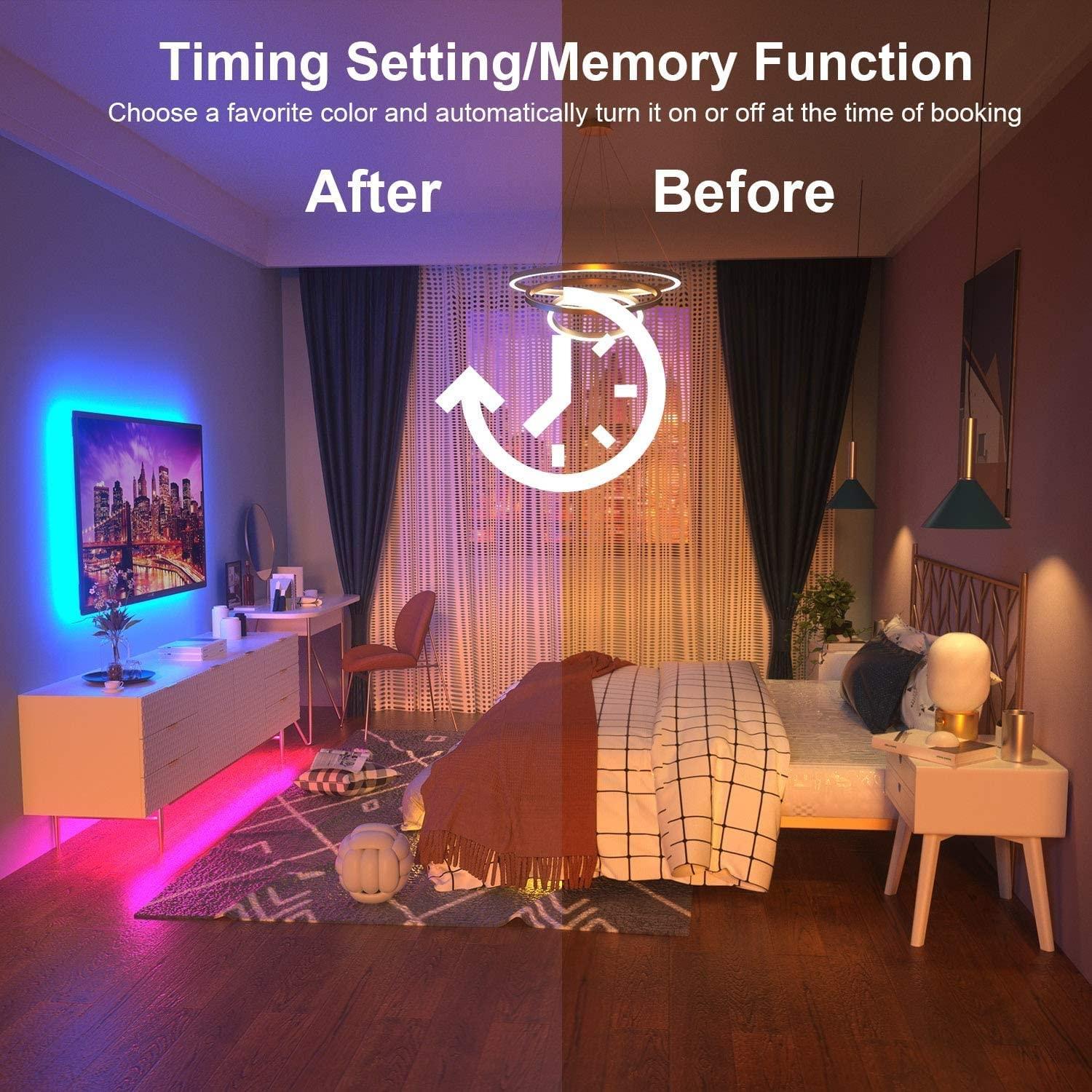 Nexlux Nexlux LED Lights for TV 60-70 Inch,14.7ft TV Light Strip Quickly Install Simple APP Controlled for Large Size TV/Monitor Backlight DIY Colors TV LED for Gaming LightsAmbient Lighting Kit