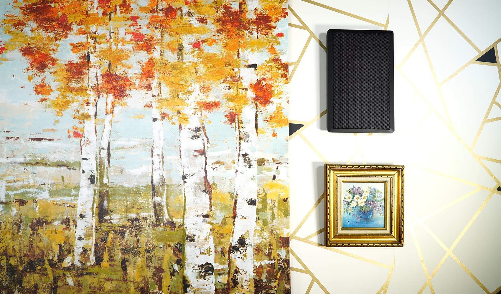 Rockville Rockville Pair Rock Slim 70B Black 5.25\" 70V Commercial Restaurant Wall Speakers