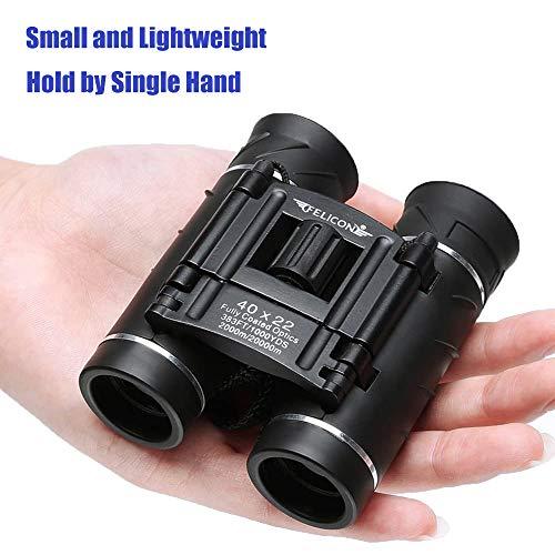 SENMONUS 40x22 Compact Small Binoculars for Adults and Kids, Lightweight Pocket Binoculars for Bird Watching, Travel, Concerts, Sports, Camping and Hiking with Weak Light Night Vision (BAK4 Prism FMC Lens)