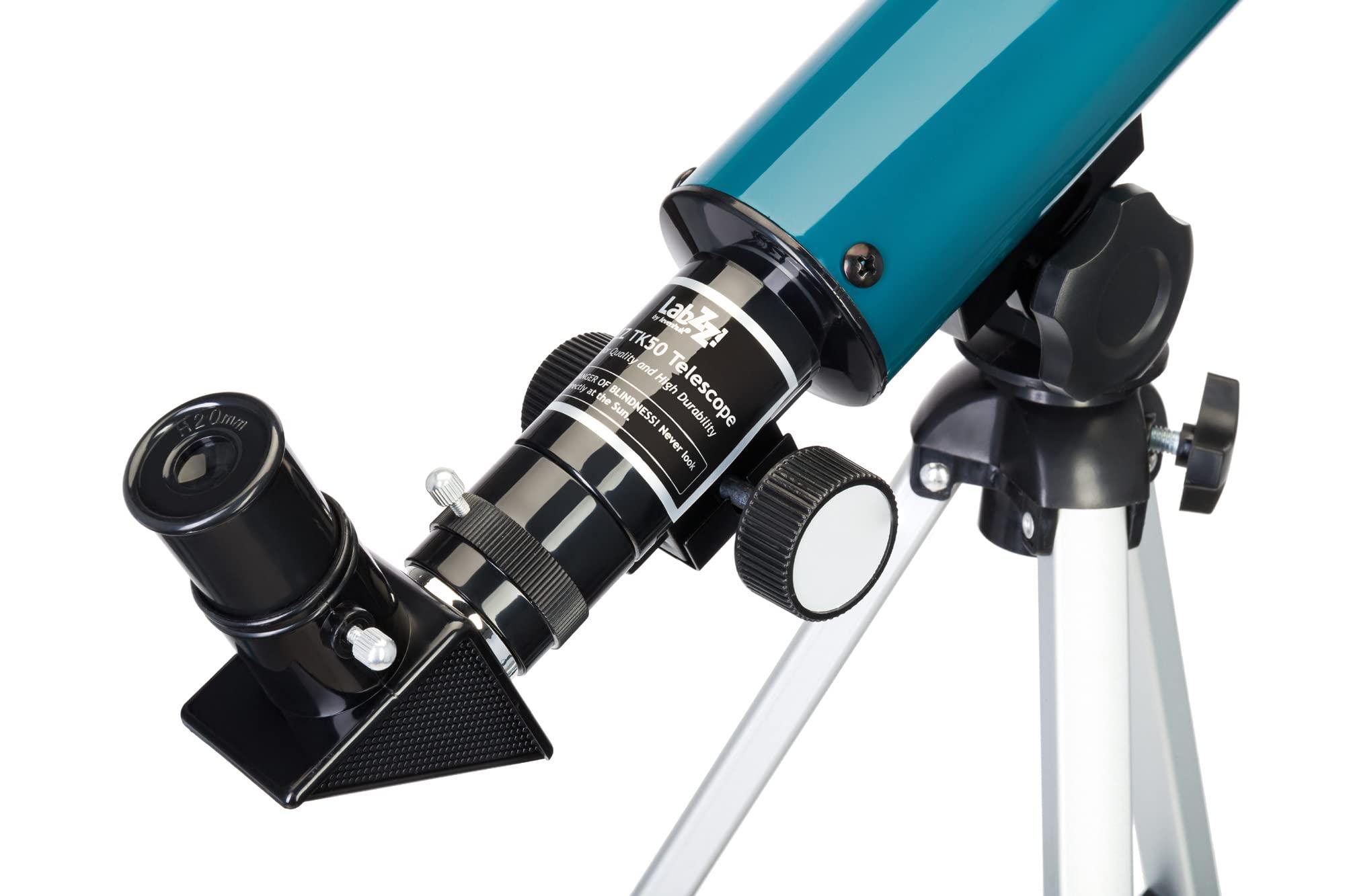 Levenhuk Levenhuk LabZZ TK50 50mm Lightweight Portable Travel Refractor Telescope with Case and Accessories for Children and Beginners