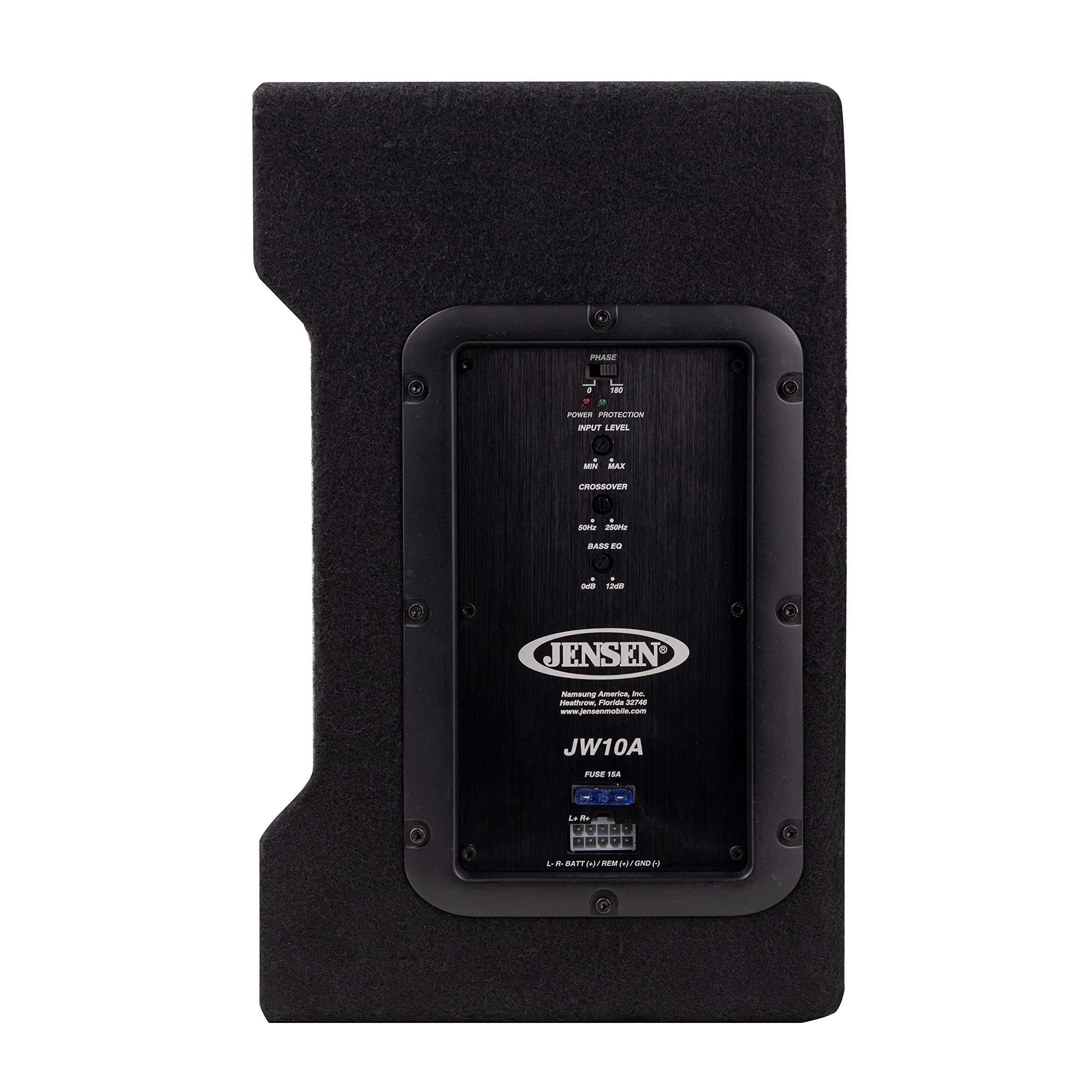 Jensen Jensen JW10A 10" Subwoofer in Multi-Mounting Vented Enlosure with Built-in MOSFET Powered Amplifer