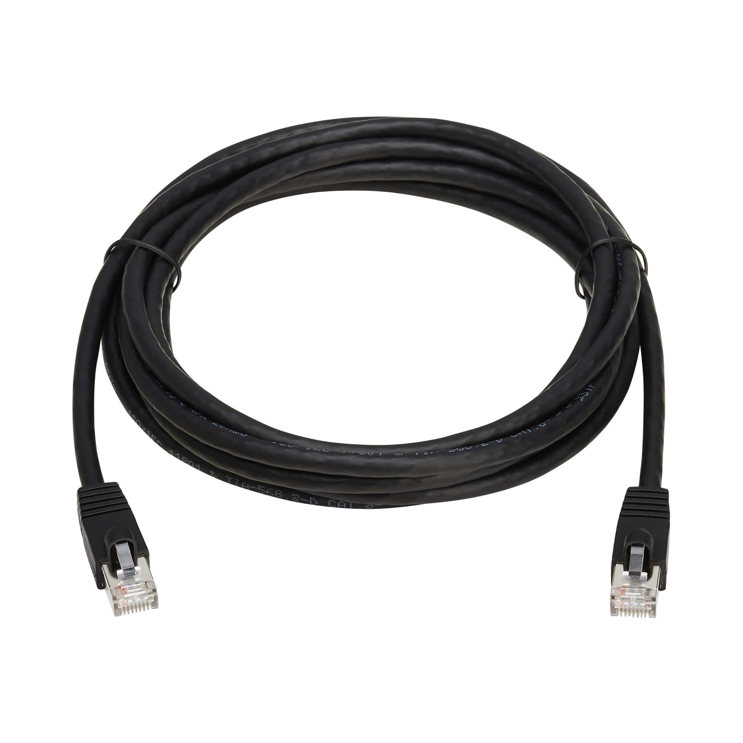 Tripp Lite Tripp Lite Cat8 40G PoE Shielded Ethernet Cable, 10 Feet / 3.1 Meters, Black, High Speed, Power over Ethernet, RJ45, Snagless SSTP, Male-to-Male, Network Patch LAN, (N272-F10-BK)