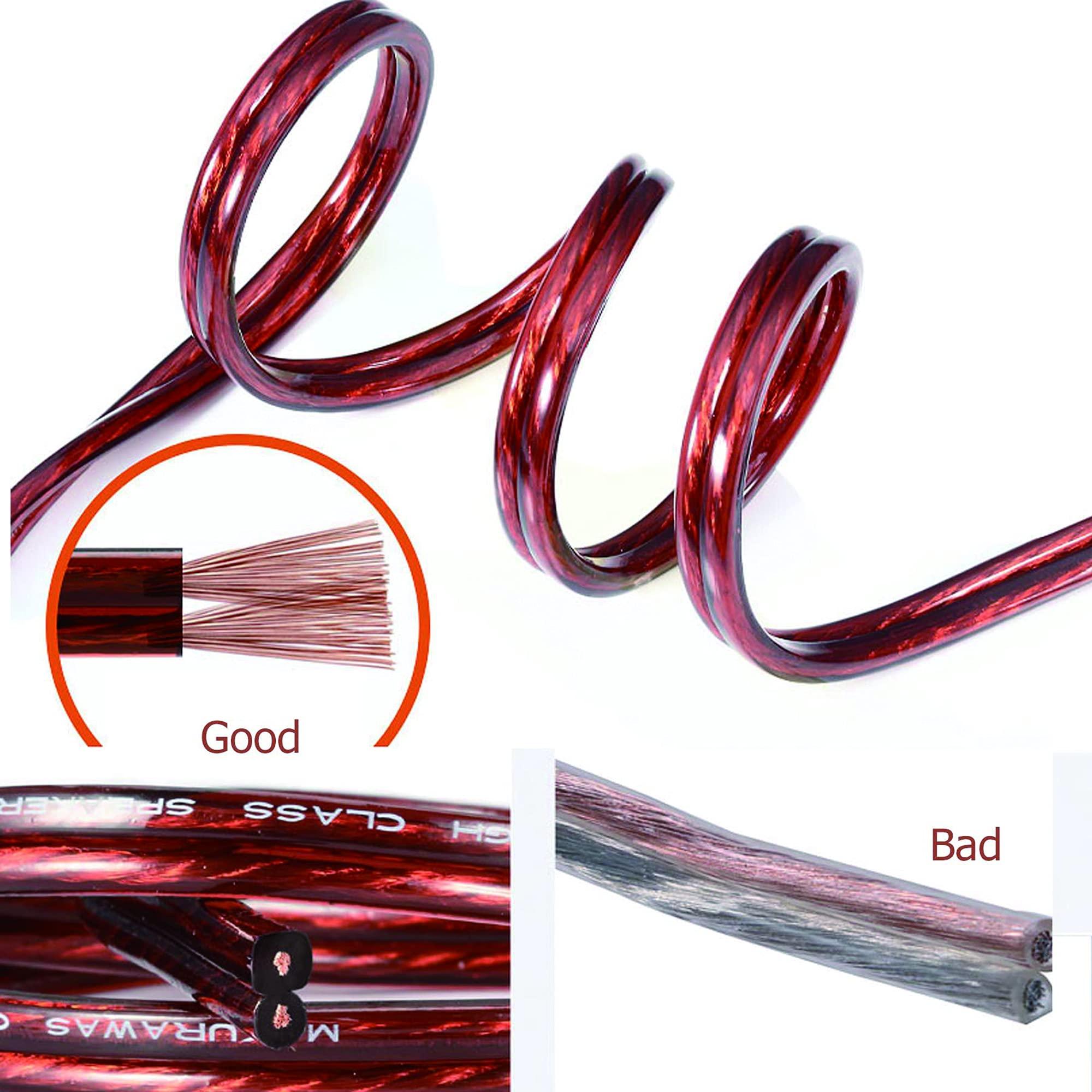 Mili Dianzi RCA Speaker Cable to Plug Adapter, Bare Wire to RCA, Audio Video Cable Repair