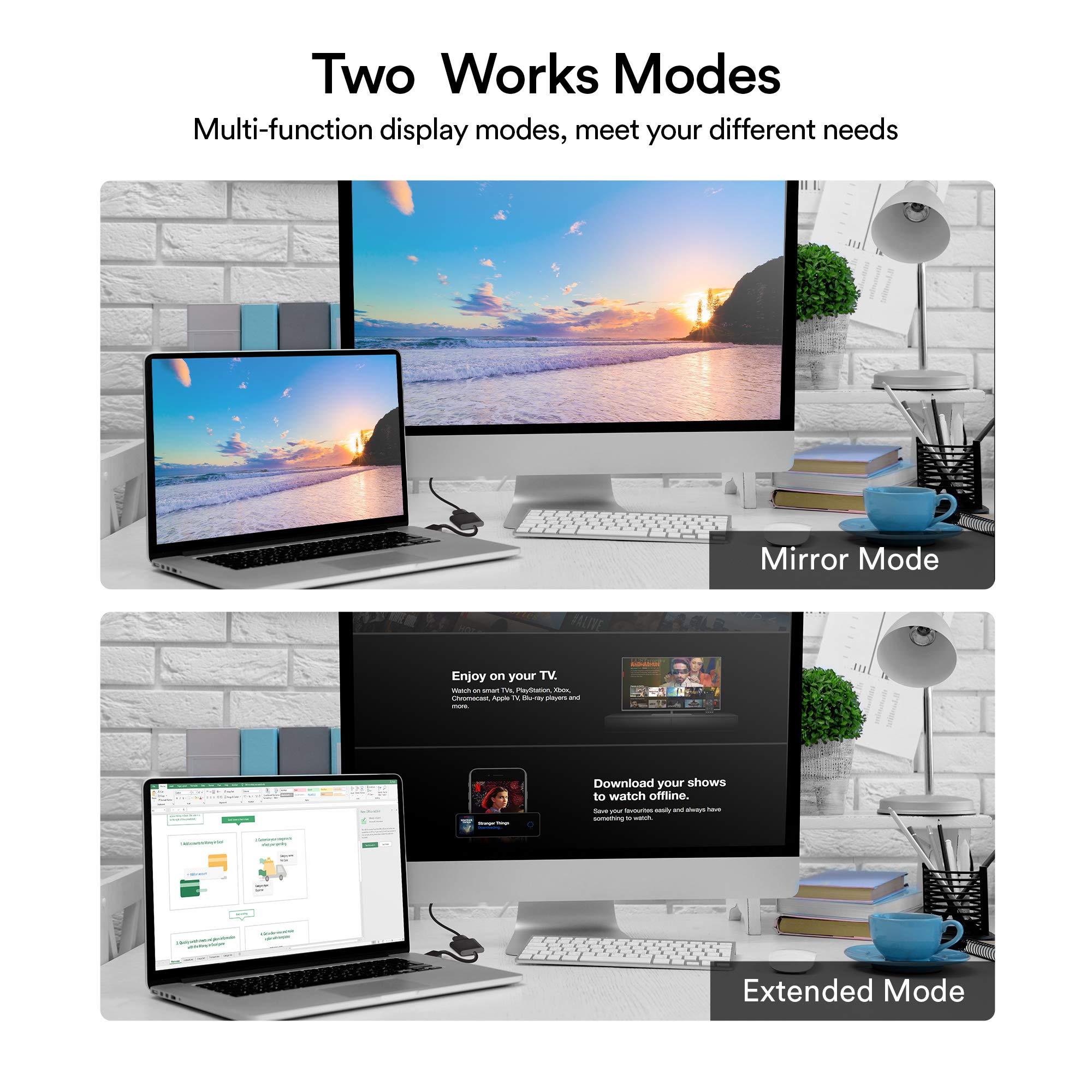 Cableader Cableader Adapter, DisplayPort (DP) to VGA Male to Female Converter (Black)