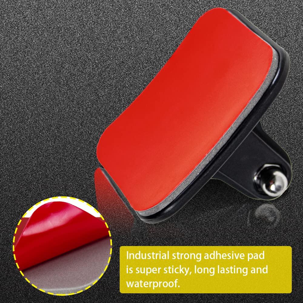 Fahliso Adhesive Mounts for GoPro Cameras - Curved & Flat Mounts Base with Strong Sticky Pads Mount to Helmet Fits for All GoPro Hero 11/10/9/8