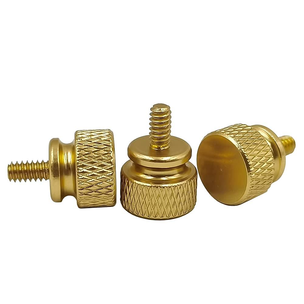 YINRUISCREW Computer Case Knurled Thumb Screws #6-32 Thumb Screws for Computer Cover PCI Slots Hard DIY,Anodized Aluminum, 10 pieces, Mulit-color (Red)