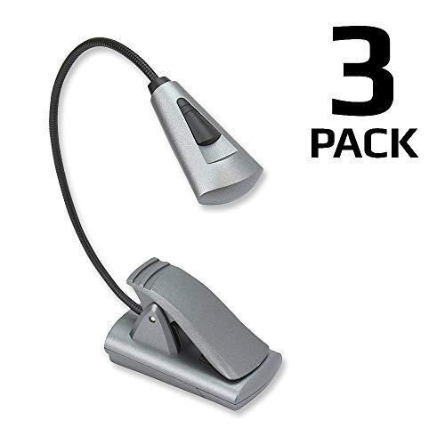 Carson Carson FlexNeck Plus Ultra Bright, Fully Adjustable LED Gooseneck Reading Lights for Books, Magazines, E-Readers, Tablets, Kindles, Nooks, Crafts and Hobbies - Set of 3 (FL-66MU)