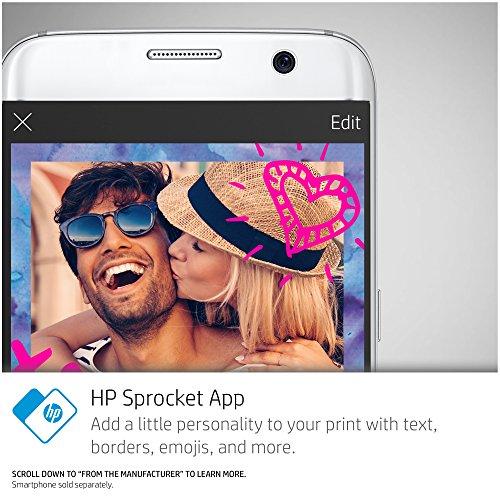HP Sprocket HP Sprocket Portable Photo Printer, Print Social Media Photos on 2x3" Sticky-Backed Paper - Black (X7N08A)