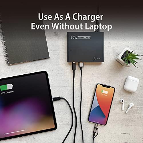 j5create j5create USB-C Travel Dock with PD 65W Power Supply - for Travel or Business Trip - Charging Adapter Hub with 4K HDMI, USB-A x 2 - for MacBook Air/Pro 13, Surface Pro, and USB-C Laptop (JCDP392)