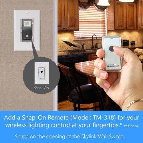 Skylink SK-8 Wireless DIY 3-Way On Off Anywhere Lighting Home Control Wall Switch Set - No neutral wire required