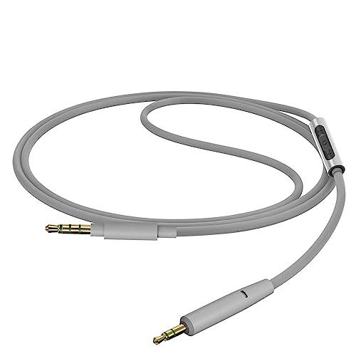 GEEKRIA Geekria Audio Cable with Mic Compatible with Bose QuietComfort SE, QC45, QC35II, QC35, QC25, 700 Cable, 2.5mm Replacement Stereo Cord with Inline Microphone and Volume Control (4 ft / 1.2 m)