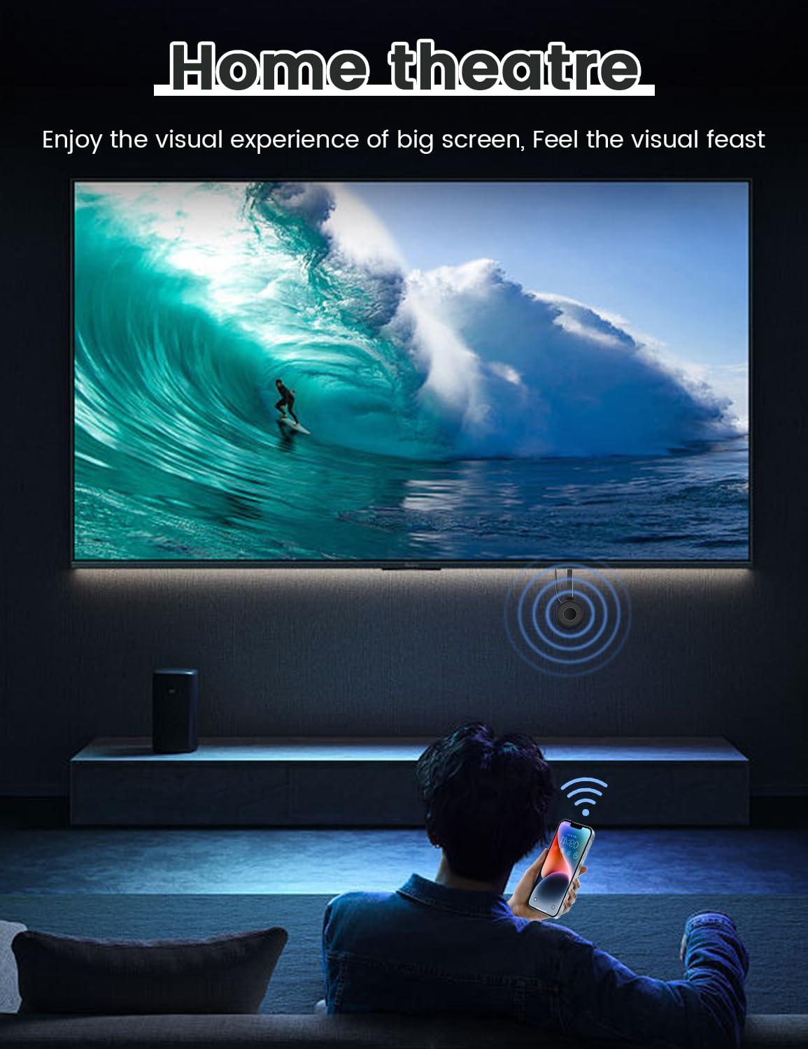 PEDUMMY Wireless HDMI Display Dongle Adapter, Plug & Play 1080P/60Hz, 2.4/5G Streaming from Laptop,Smartphone to HDTV, Monitor, Projector,Supports iOS, Android,Windows,Mac OS