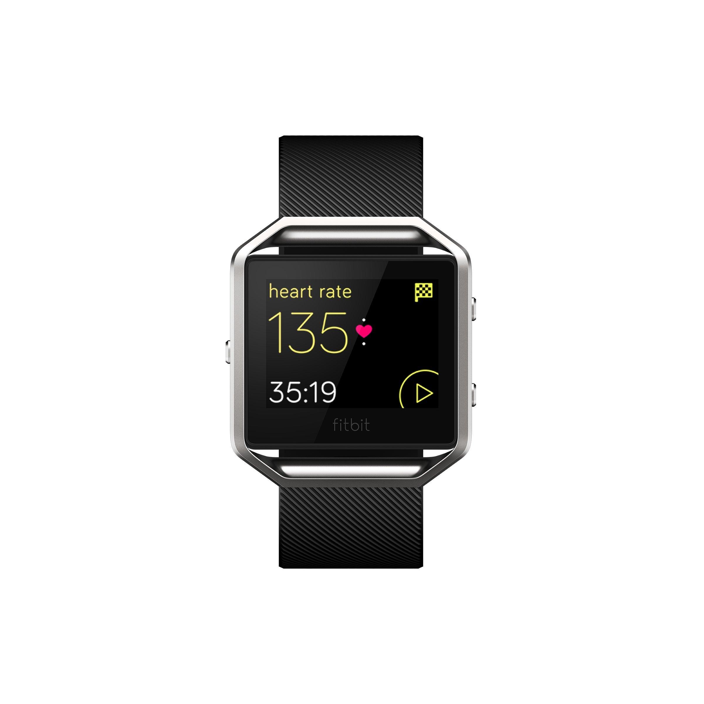 Fitbit Fitbit Blaze Smart Fitness Watch with Time Display, Black, Silver, Small (5.5 - 6.7 inch) (US Version)