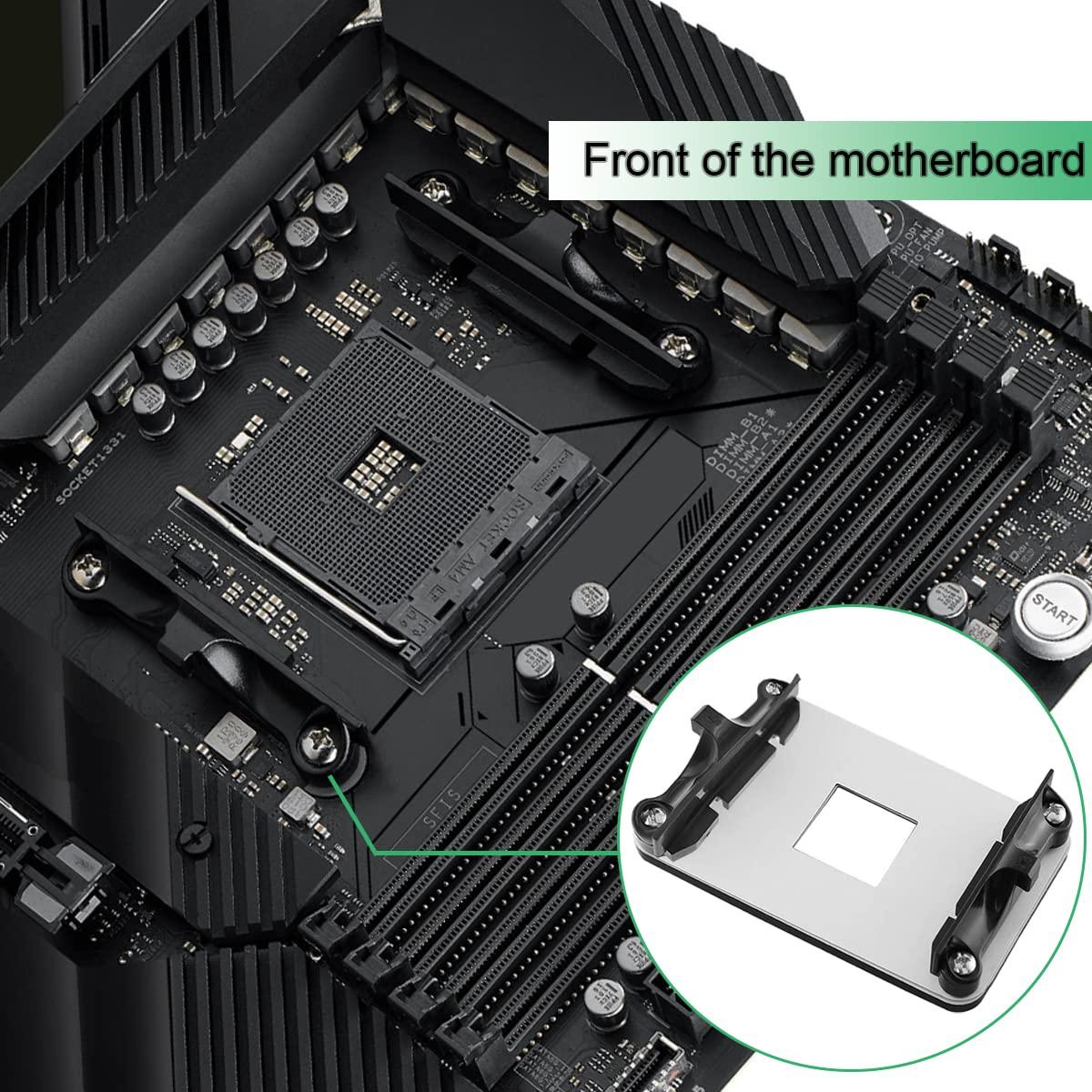 DKARDU DKARDU CPU Fan Bracket for AM4 Backplate, 3Pairs Heatsink Retainer Mounting Support Bracket for Hook-Type Air-Cooled or Partially Water-Cooled Radiators, CPU Fan Holders for AMD
