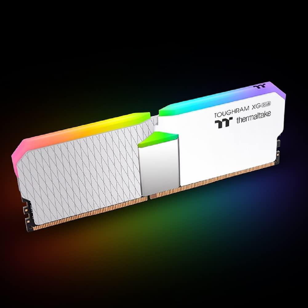 Thermaltake Thermaltake TOUGHRAM XG RGB White DDR4 3600MHz 16GB (8GB x 2) 16.8 Million Color RGB Alexa/Razer Chroma/5V Motherboard Syncable RGB Memory RG06D408GX2-3600C19B