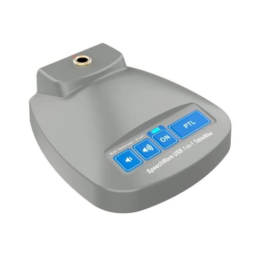 SpeechWare YBS SpeechWare 1-in-1 TableMike USB Gooseneck Microphone with a Proprietary Speech Equalizer and Push-to-Lock Button, 371509