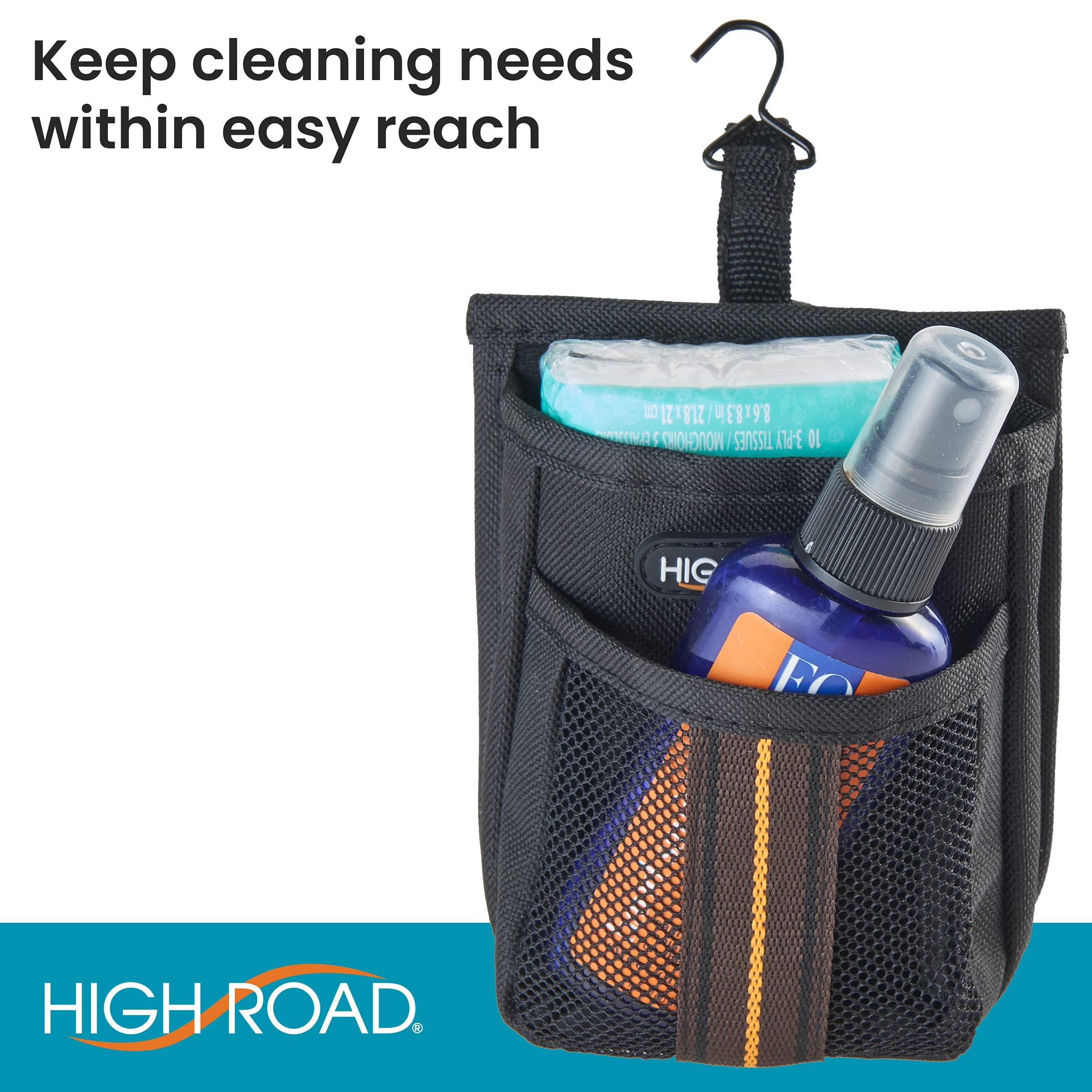 High Road High Road Air Vent Mount Car Cell Phone Holder with Soft Lined Back Pocket and Front Mesh Storage Pocket