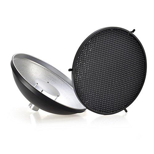 GODOX Godox AD-S3 Beauty Dish Reflector with Honeycomb Cover for Godox AD200PRO AD200 Pocket Flash Godox AD180 AD360 AD360II Flash Speedlite - Including Cleaning Kit