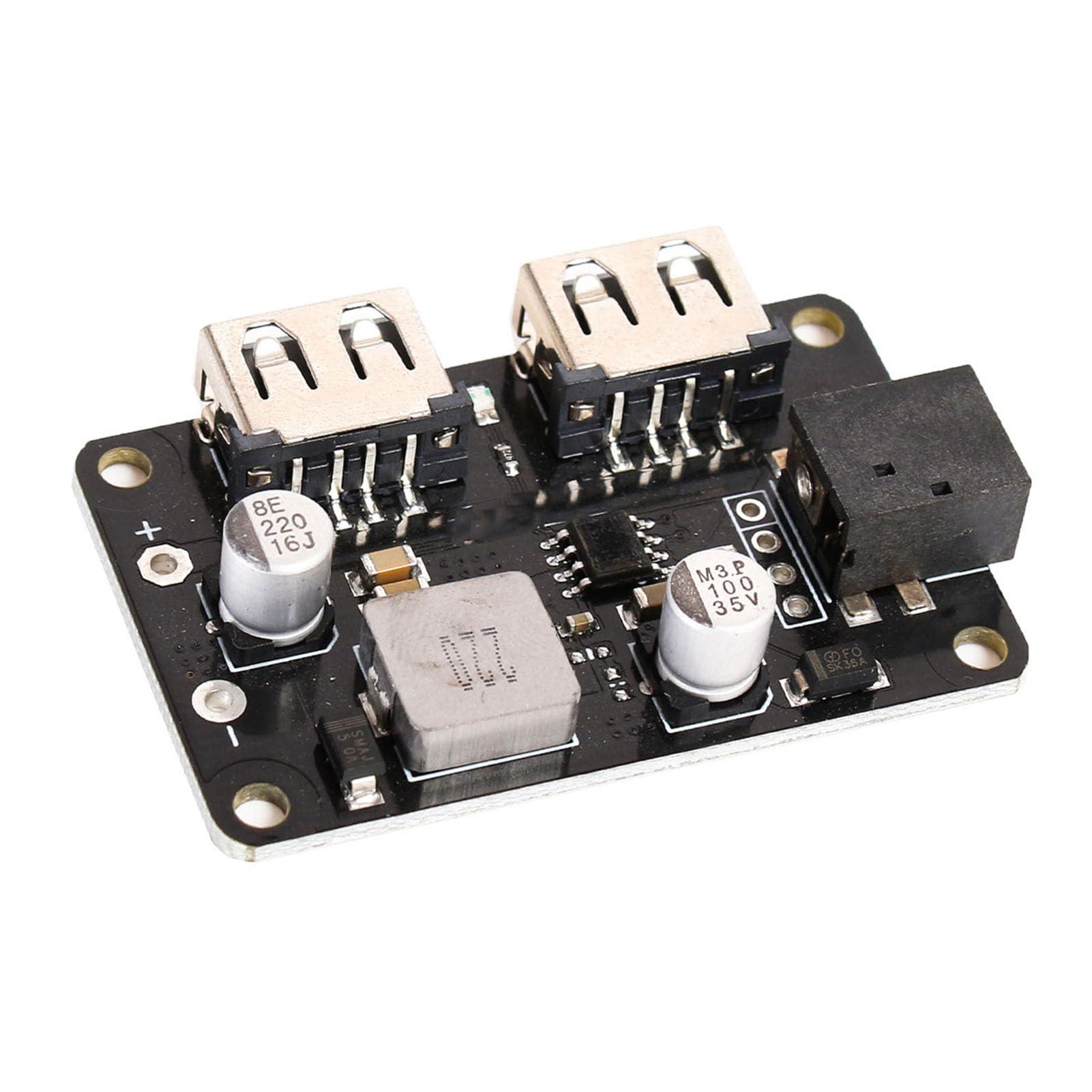 Walfront DC Module USB 24V 19V 12V to 5V 3A Quick Charging Module Board for Car Boat Efficient Charging USB Ports Multiple