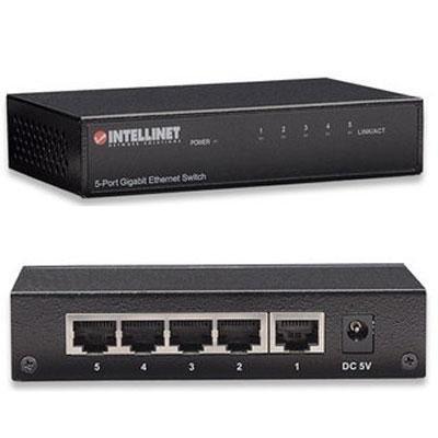 branded INTELLINET 530378 5-Port Gigabit Desktop Ethernet Switch electronic consumer