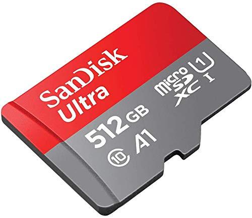 SanDisk SanDisk 512GB Micro SD Card Class 10 Ultra Works with Compatible Android Phones, Galaxy Tablets, Nintendo Switch, Drones, Action Cam - Bundle with 1 Everything But Stromboli Memory Card Reader