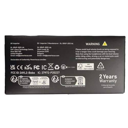 PowerLocus PowerLocus Bluetooth Headphones Over Ear, 50H Playtime with 4 EQ Modes Wireless Headphones with Microphone, HiFi Stereo Deep Bass, Soft Ear Cups, Foldable Lightweight Headset for Travel/Office/Workout