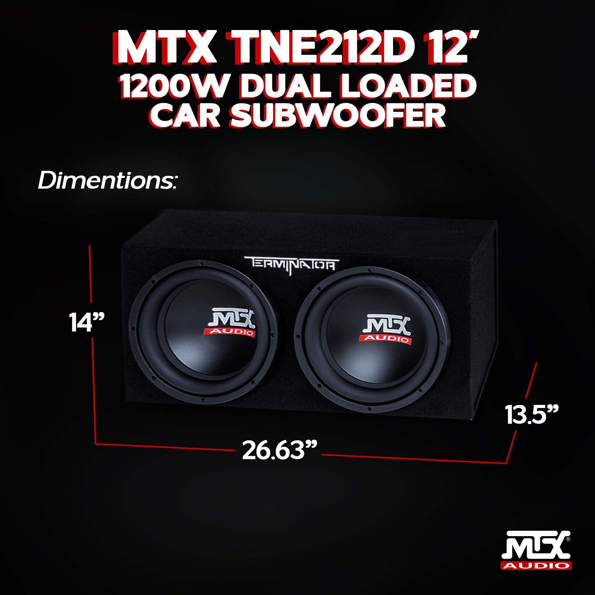 MTX MTX Audio TNP212D2 Terminator Power Pack Subwoofer System - Set of 2,BLACK