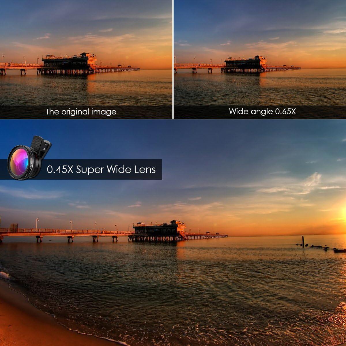 Criacr Criacr Phone Camera Lens, 0.45X Super Wide Angle Lens, 15X Macro Lens, Clip-On 2 in 1 Professional for iPhone Lens Kit for TIK Tok, Vlog, Yotube, Compatible with iPhone, Samsung, Google Pixel