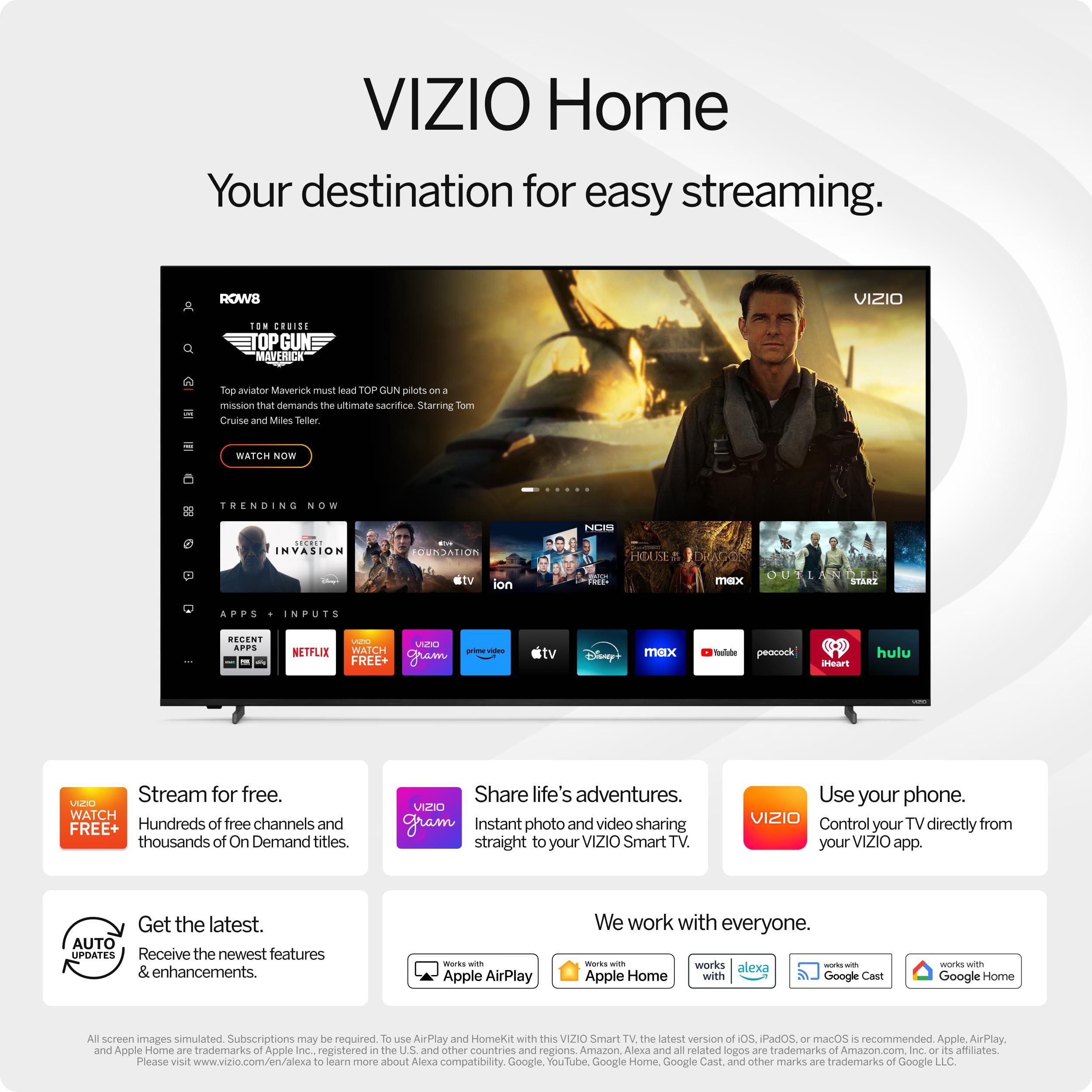 VIZIO VIZIO 32-inch HD Smart TV 720p LED w/Alexa Compatibility, Google Cast Built-in, Bluetooth Headphone Capable (VHD32M-08, New)