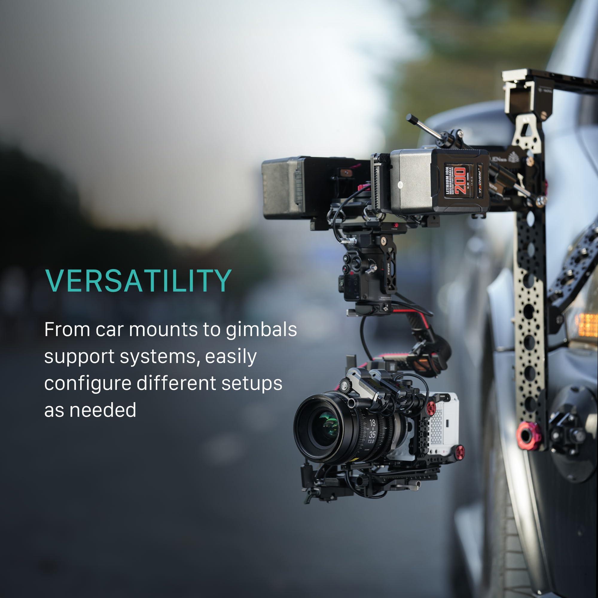 Tilta Tilta V-Mount Battery Plate Compatible with DJI RS 4 Power Pass-Through Plate Kit | Includes 14.8V P-Taps, a 2 Pin Lemo and USB-C Port | Works with RS2, RS3, RS3 Pro, RS4 and RS4 Pro