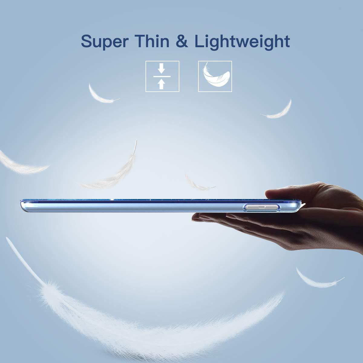 TiMOVO TiMOVO for iPad 10.2 Case iPad 9th Generation 2021/ iPad 8th Generation 2020/ iPad 7th Generation 2019 Case,Slim Translucent Hard PC Protective Smart Cover with Stand for iPad 10.2 Inch, Blue Sky Star