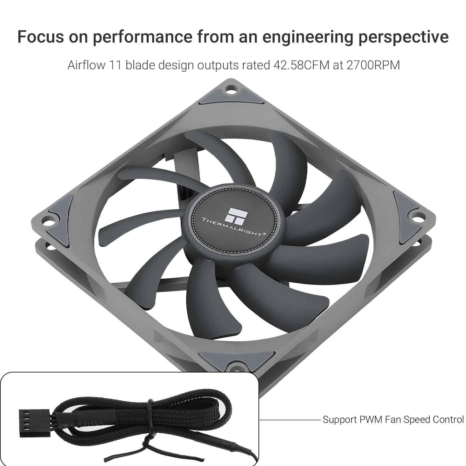 Thermalright Thermalright TL-9015 9cm Slim Fan, Hydraulic Bearing 15mm Slim case Fan, 4pin PWM 2700 Speed.