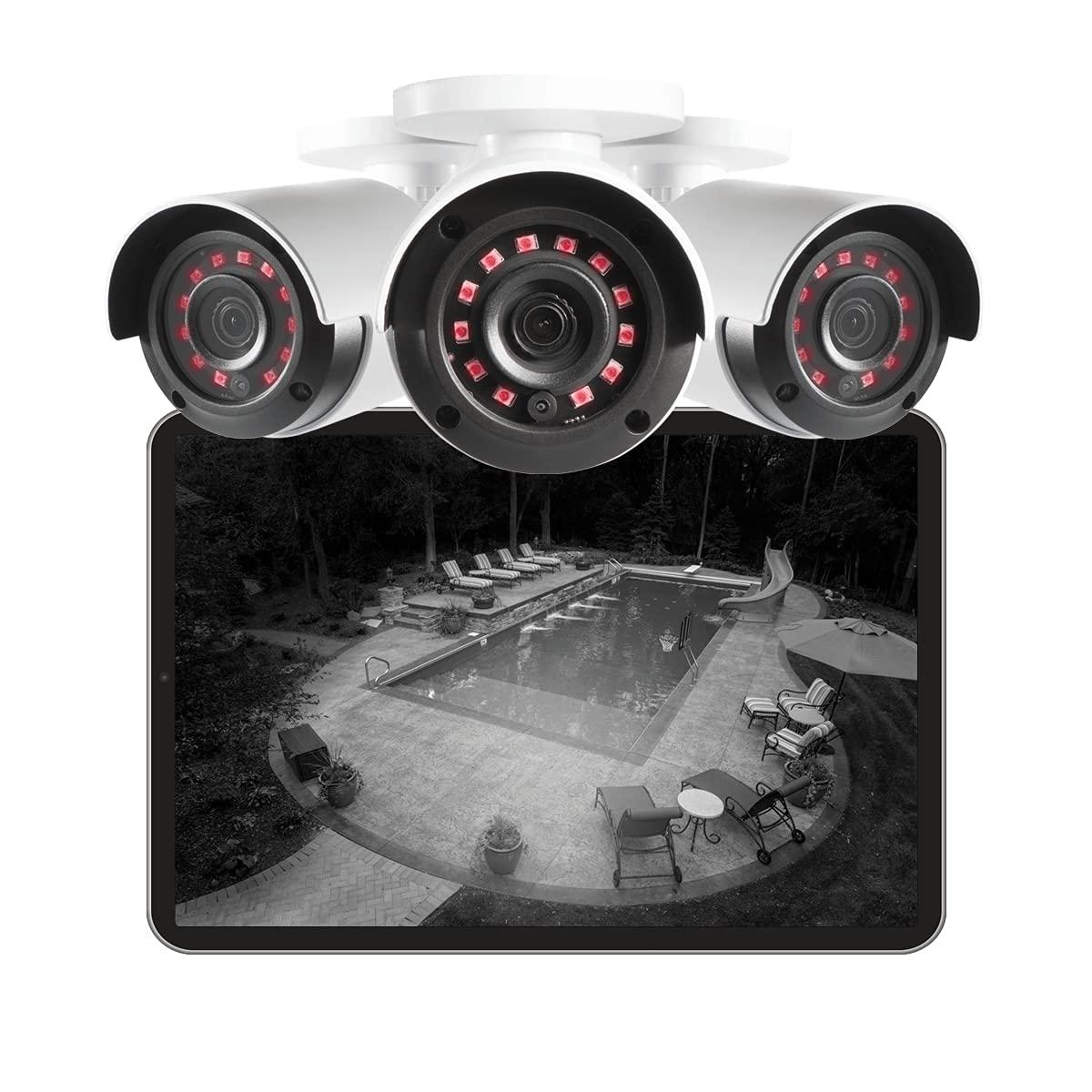 Lorex Lorex Fusion 1080p HD Security Camera System w/ 1TB DVR 8 Channel Home Security System w/ 8 Analog Metal Bullet Cameras Smart Motion Detection, Long Range IR Night Vision, Weatherproof