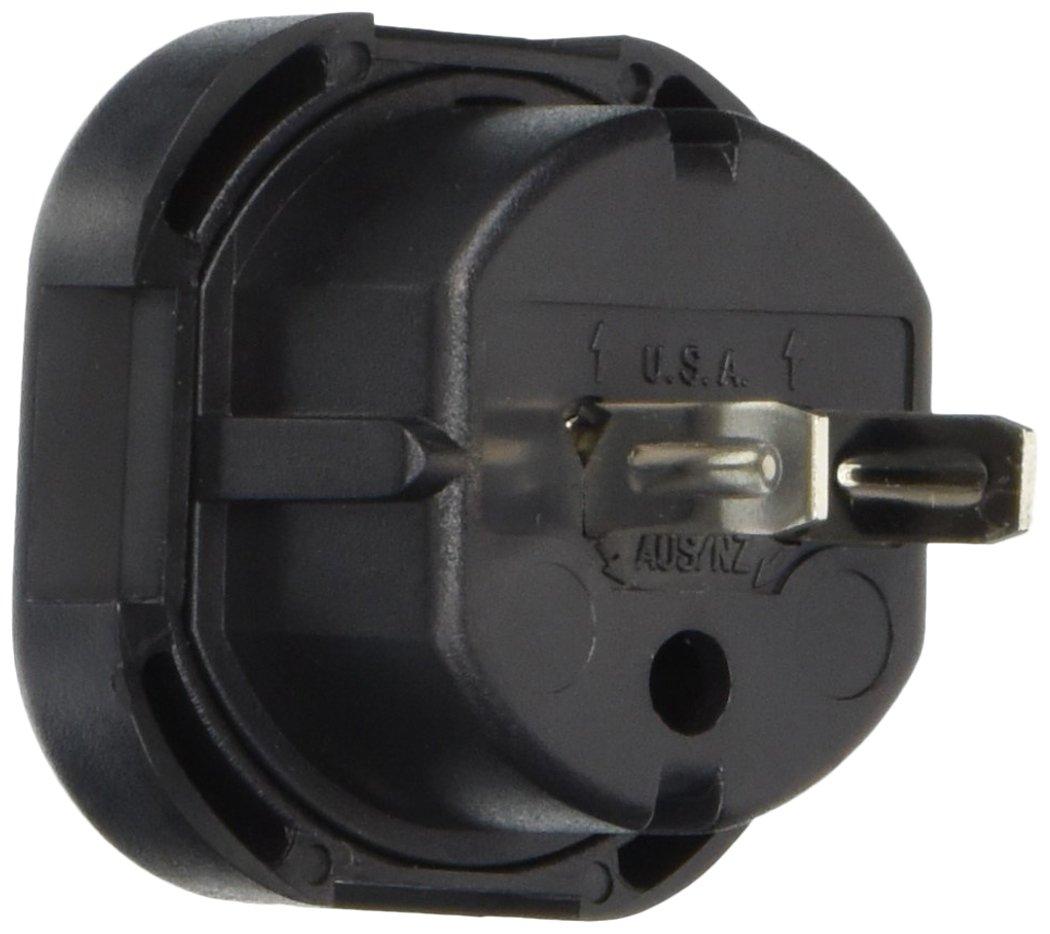 VCT VCT VP9F Converts UK Plugs to Non-Grounded American or Australian, Black