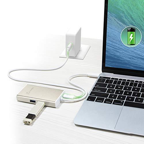 j5create j5create USB C Hub Multi-Adapter Docking Station with HDMI 4K, 2X USB 3.1 SuperSpeed Ports, Ethernet, Power Delivery 2.0 (JCA374)