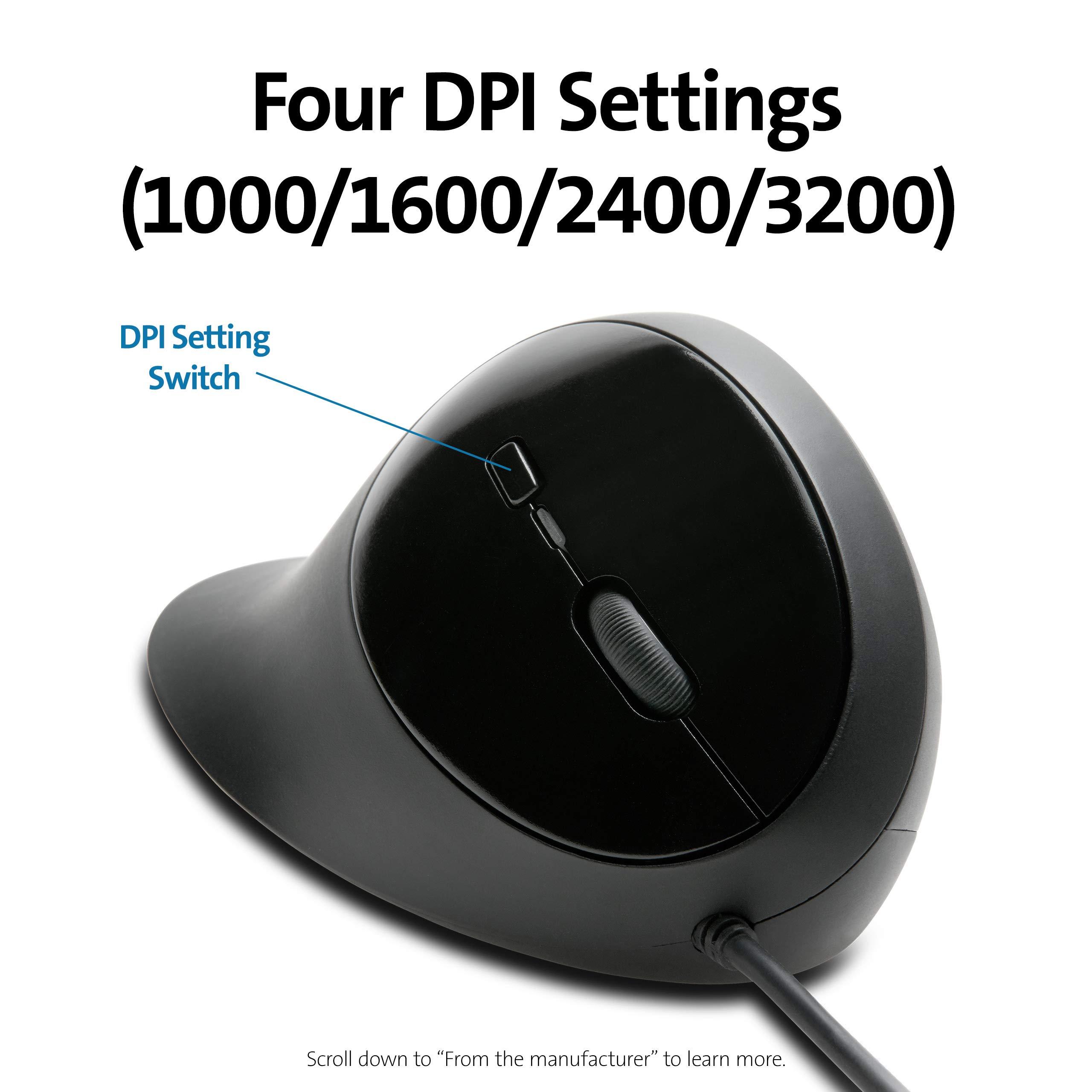 Kensington Kensington Pro Fit Ergonomic Wired Mouse Black (K75403WW)