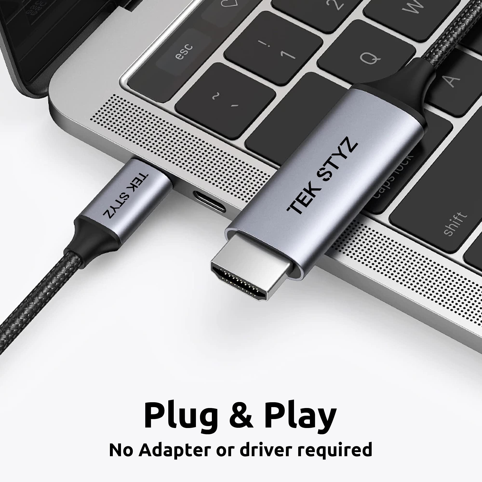 Works by Tek Styz HDMI 4k Adapter Kit Works for OnePlus 6 at Digital Full 60Hz with 6 Foot Cable!