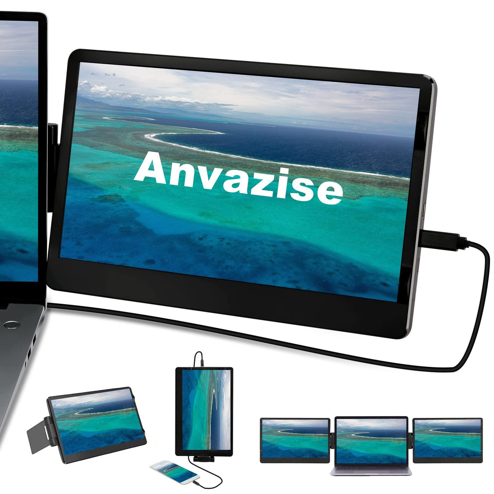 Anvazise Anvazise Laptop Monitor Extender, 11.6/14.1 inch Portable Monitor Dual Screen External Second Monitor 19201080 FHD IPS,USB-C/HDMI,Plug and Play,for Laptop Notebook (11.6 inch)