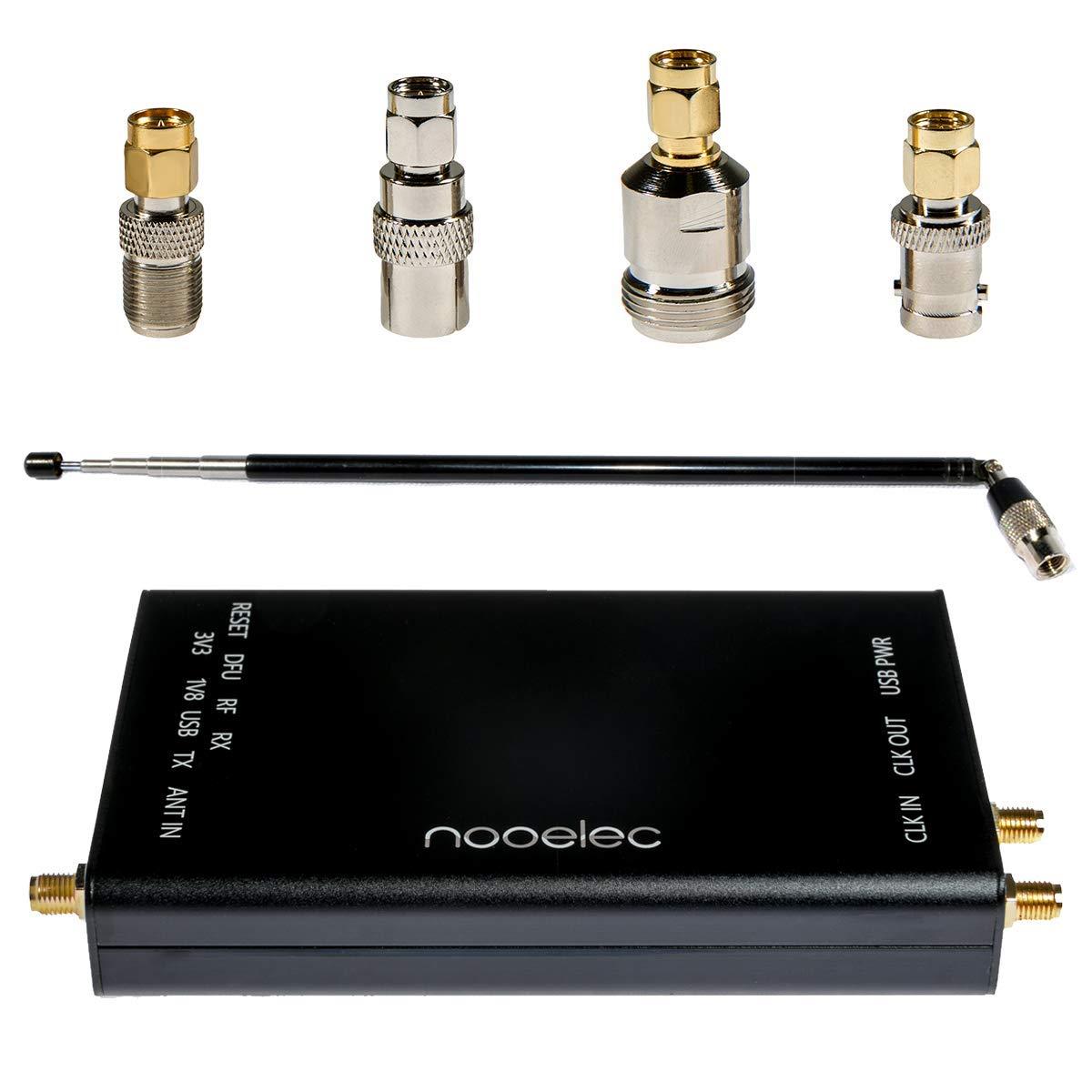 NooElec NooElec HackRF Complete Bundle - Genuine HackRF One Software Defined Radio (SDR) with 0.5PPM TCXO in a Custom Black Aluminum Enclosure. ANT500, USB Cable & SMA Adapter Bundle Included