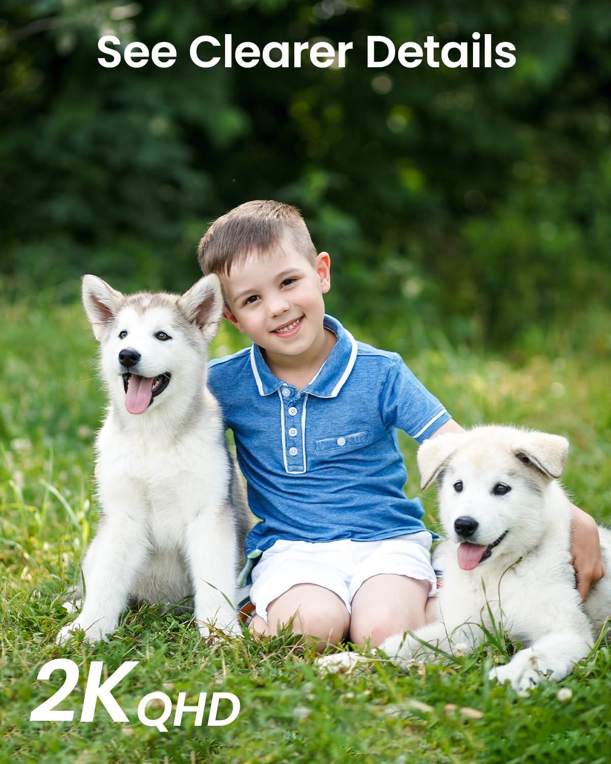 DEKCO DEKCO 2K Security Camera Outdoor 2Packs, WiFi Outdoor Security Cameras Pan-Tilt 360 View, 3MP Surveillance Cameras with Motion Detection and Siren, 2-Way Audio, Full Color Night Vision, Waterproof