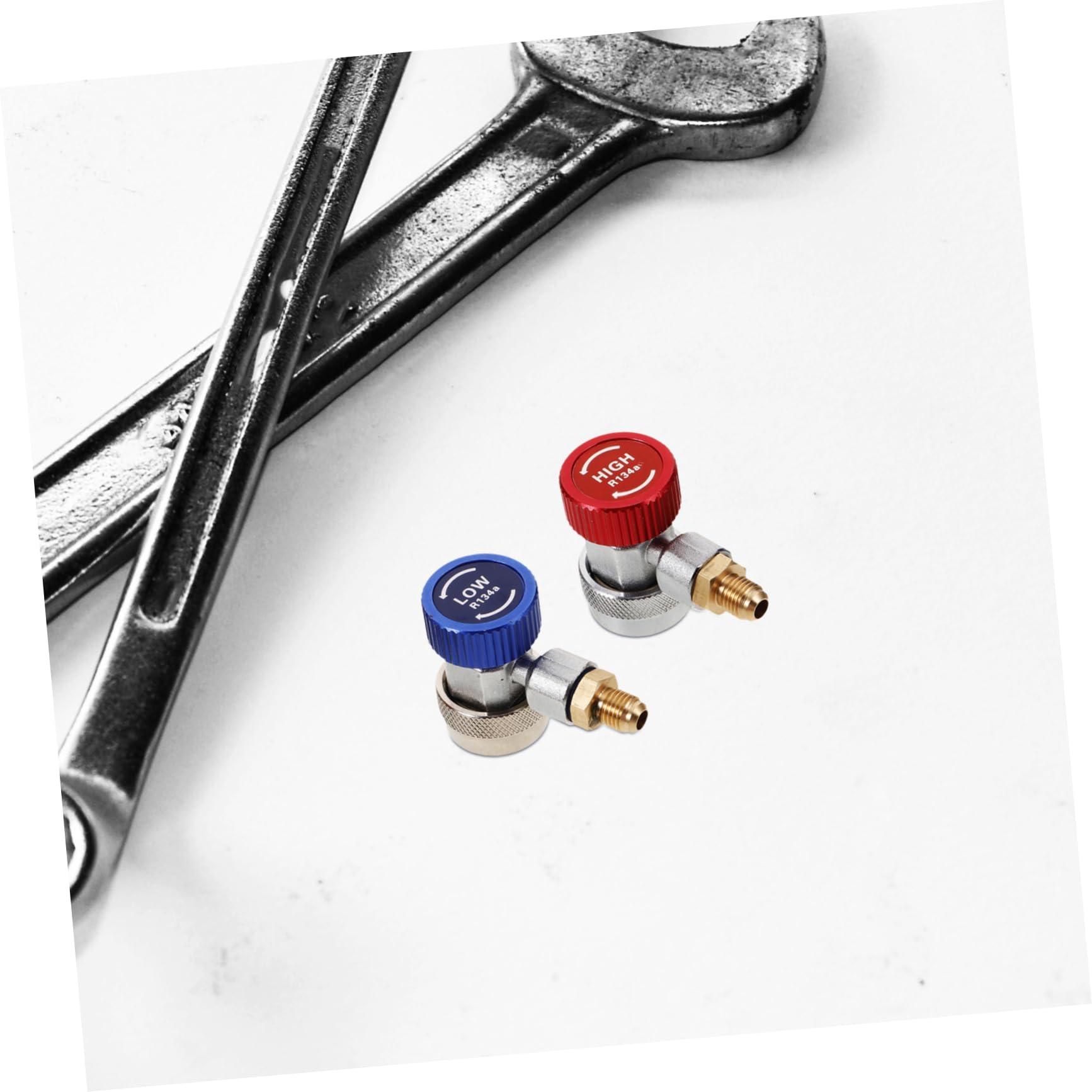 DirectNine Basics DirectNine Basics R134a Quick Connector R134a Refrigerant R134a Ac Hose Adapter Car Kit Hose Fittings and Car Assessorories Charging Adapter Car Assesories Gauge Kit Tank High and Low Pressure R12, Medium