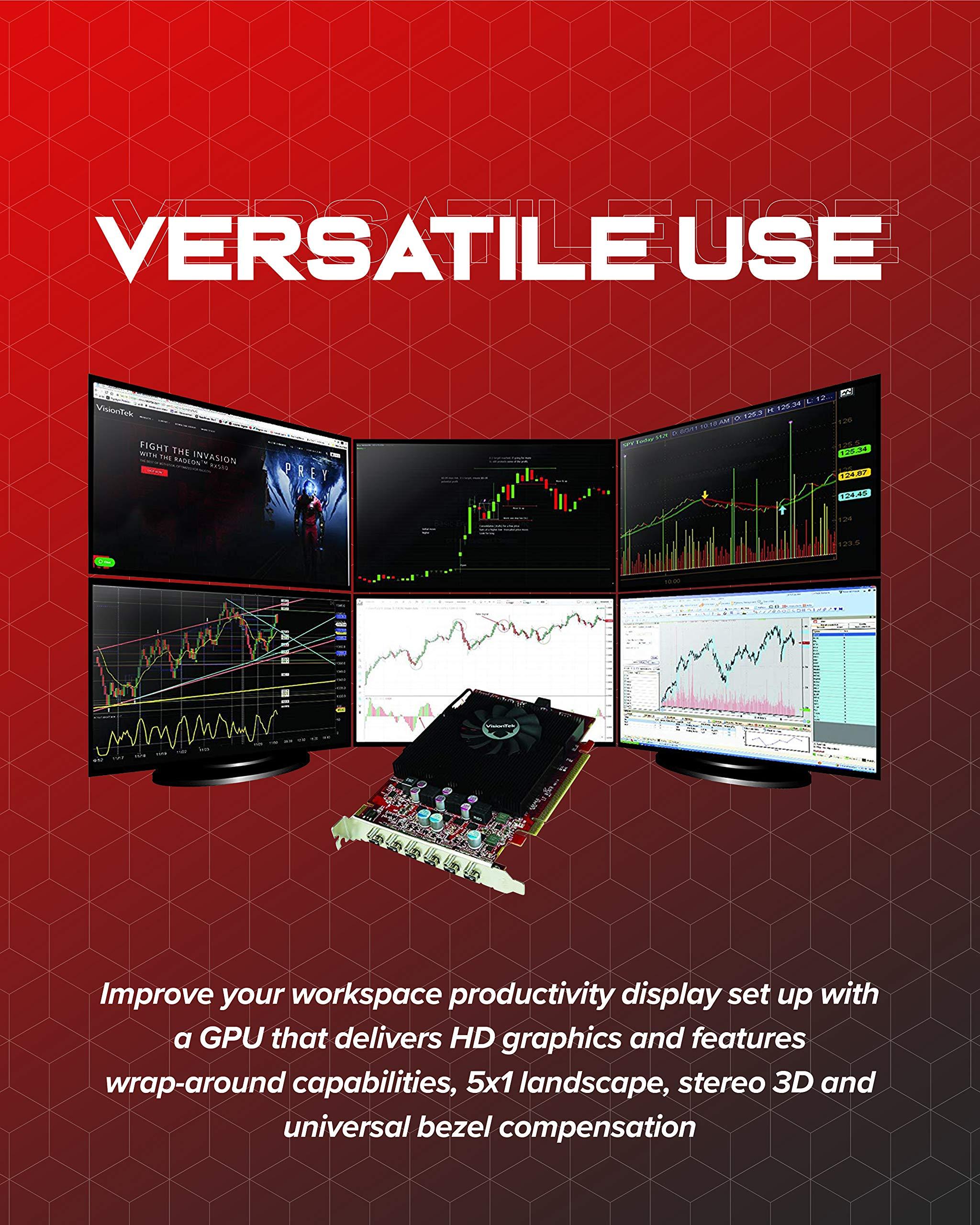 VisionTek VisionTek Radeon 7750 2GB GDDR5 6 4k Monitor Graphics Card, 6 Mini DisplayPort Outputs, AMD Eyefinity 2.0, PCI Express 3.0 Video Card, 7.1 Surround Sound (900614)