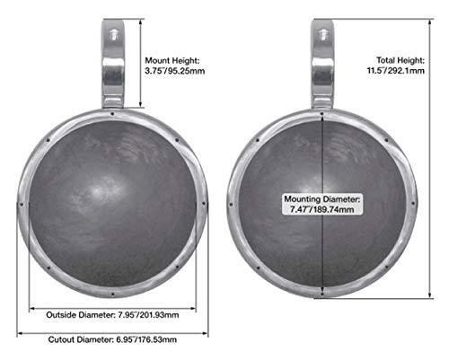 Rockville Rockville (2) 8" LED 360 Swivel Black Aluminum Tower Speakers for RZR/ATV/UTV