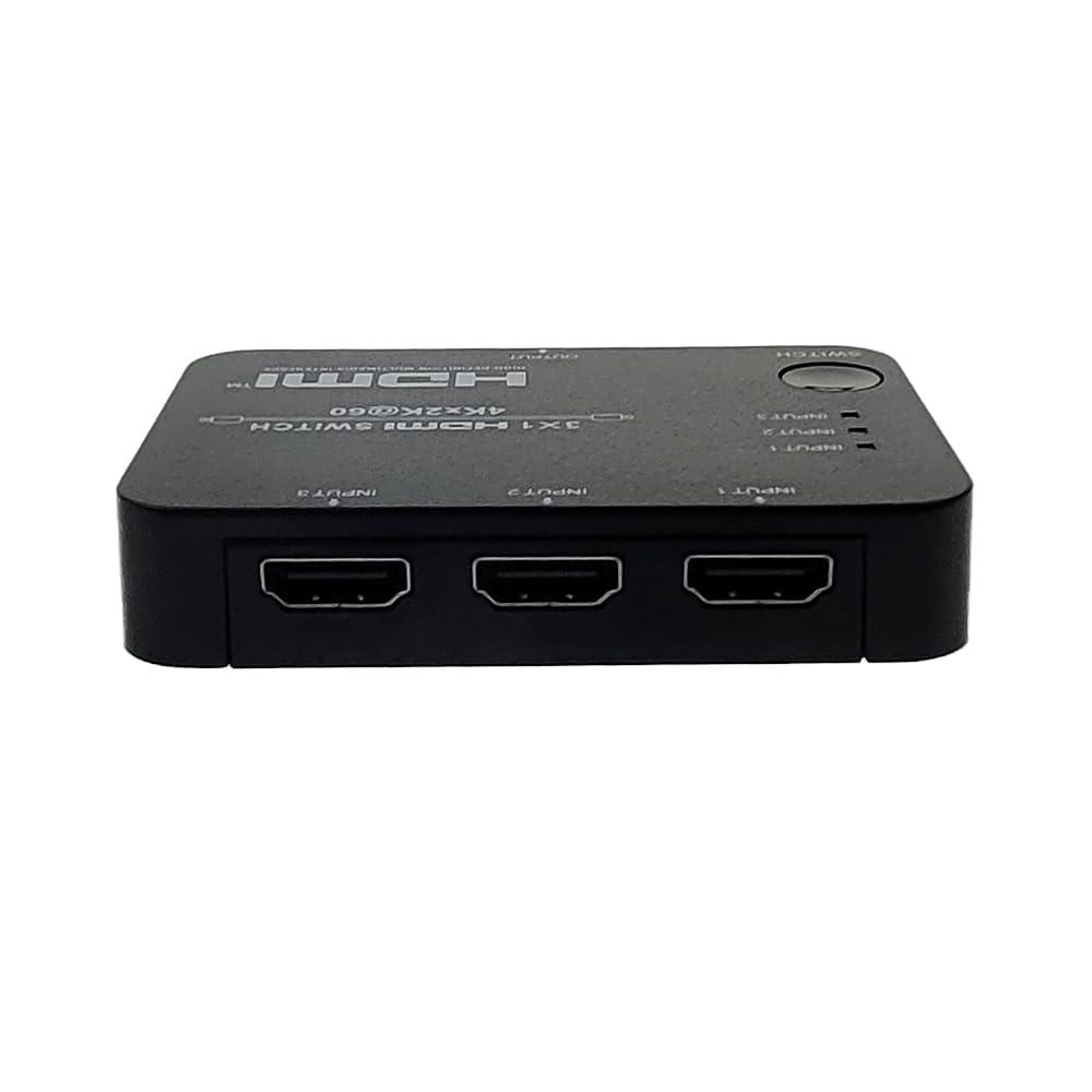 CableWholesale 5 Way HDMI 2.0 Switch with Remote, 5X1 5-Port, 4K@60Hz, HDCP 2.2, USB Powered, High Speed with Ethernet