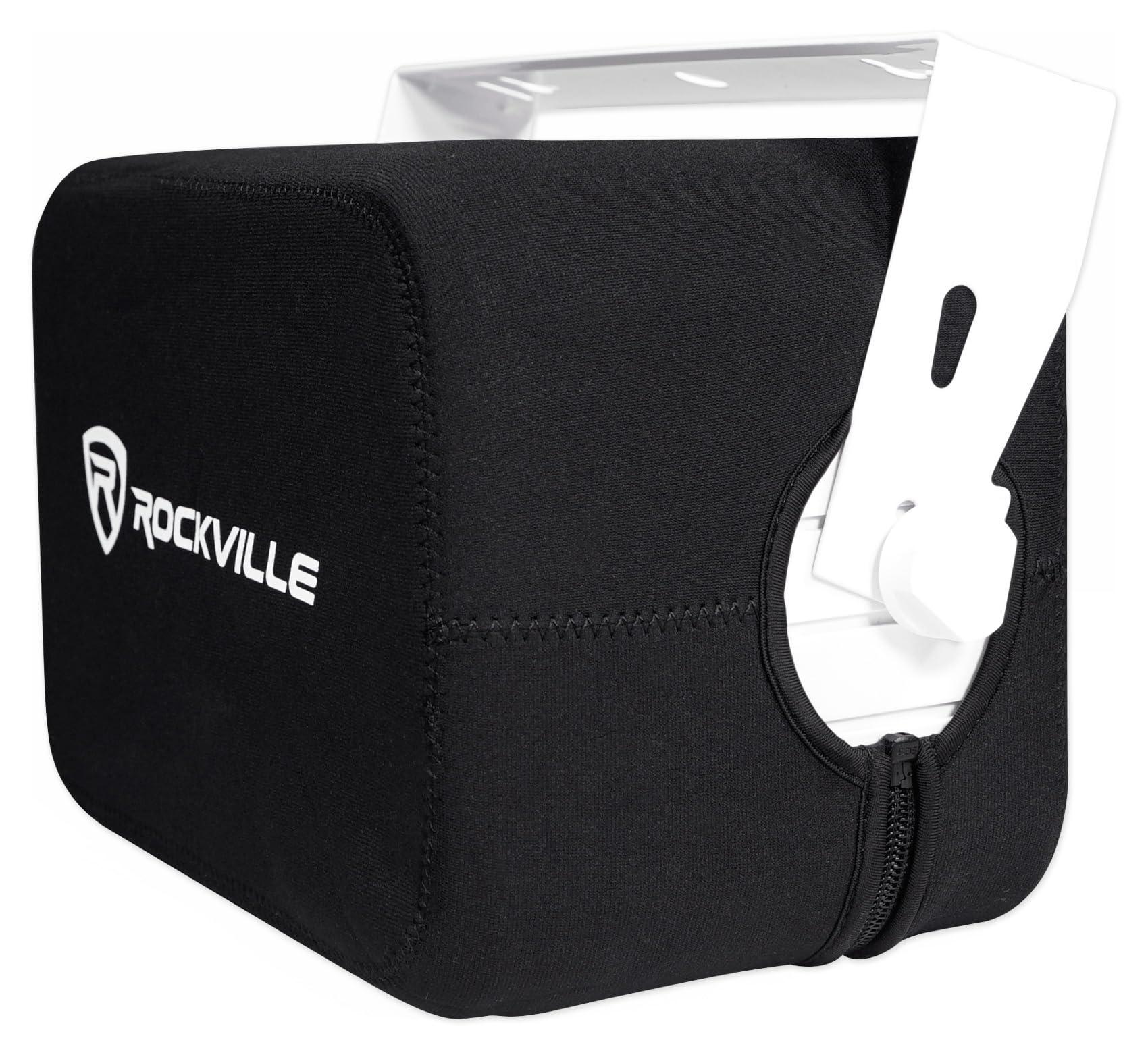 Rockville Rockville (4 HP65S-8 6.5" Outdoor/Indoor Home Theater Speakers Bundle with (4) RWBC65S Neoprene Covers (8 Items)