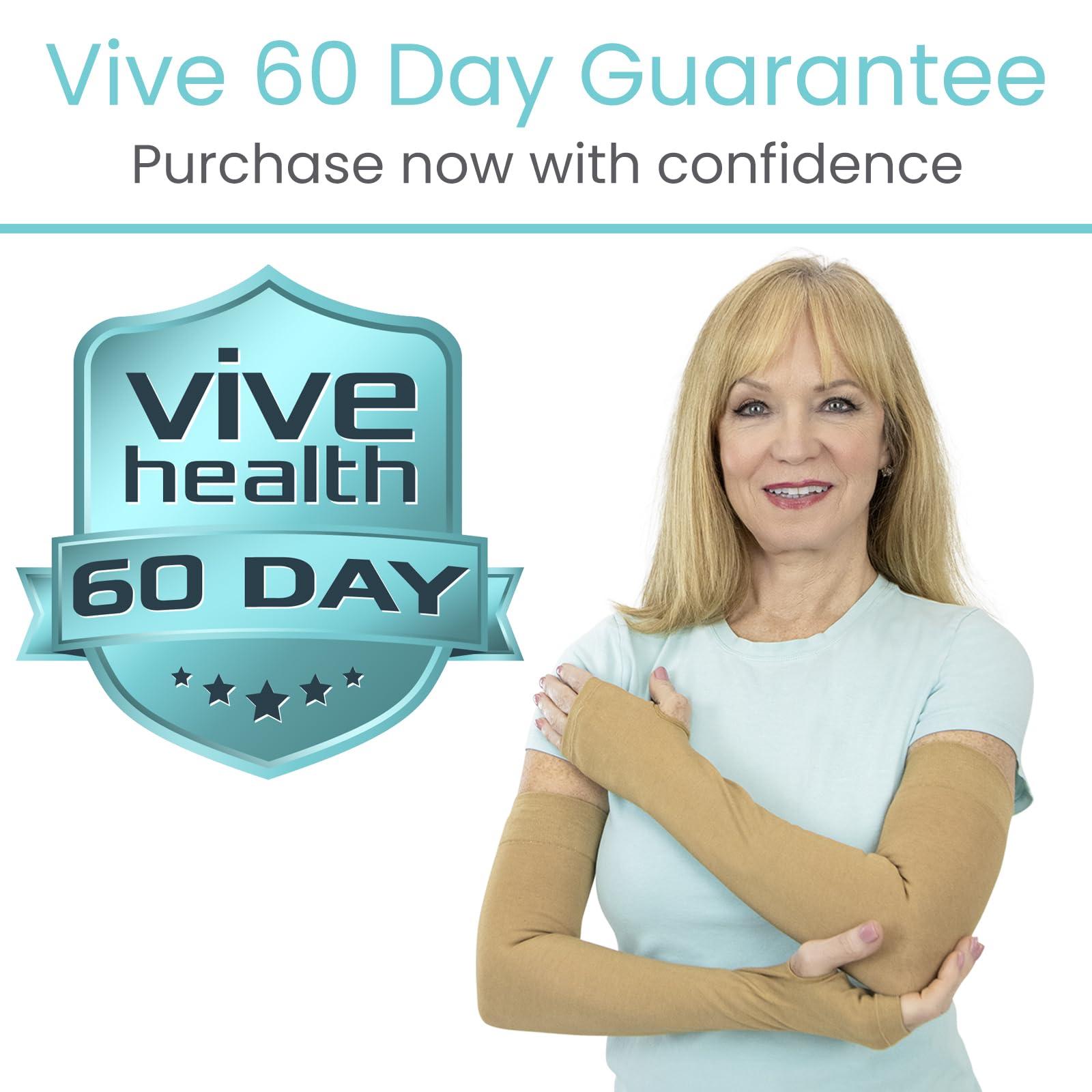 Vive Vive (2 Pairs) Arm Protectors for Thin Skin and Bruising - Protective Geri Arm Sleeve Guards for Elderly, Men & Women (Large)