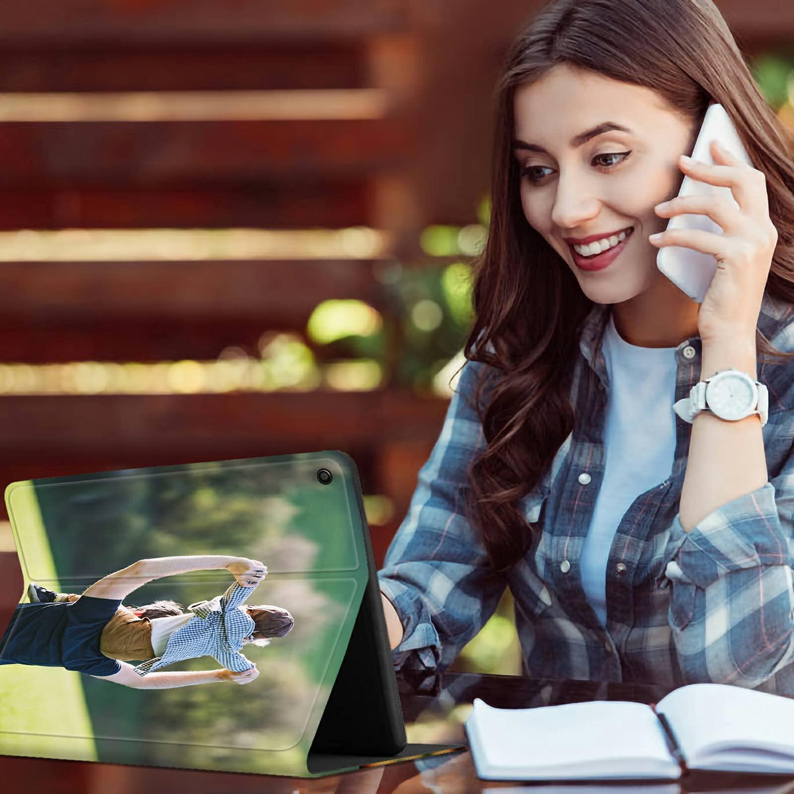 RWUTYTIUL Design Your Own Photo Tablet Case for Samsung Galaxy Tab A8 10.5" Tablet (SM-X200/X205/X207), Customized Samsung Tab A8 10.5 Inch 2022 Tablet Case for Women Men Girl Boy, Slim Folding Stand Cover